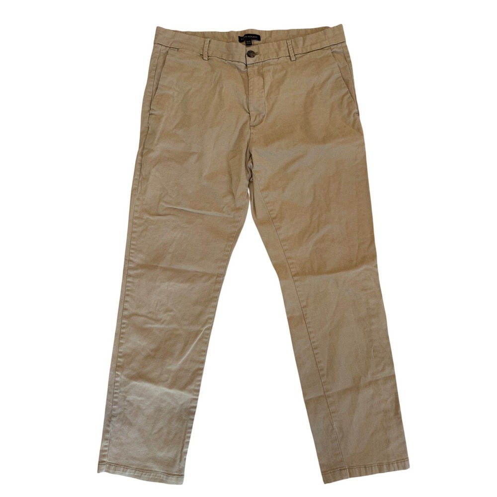 Banana Republic Mens Khaki Pants 36x29 Casual Classic Preppy Everyday Workwear